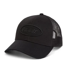 Peterbilt Trucks Motors Logo PB Blackout Mesh Black Trucker Cap/Hat