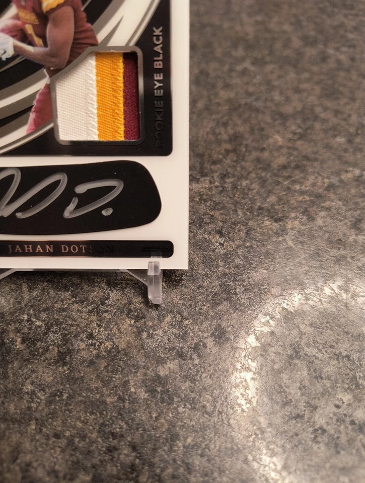 2022 immaculate eye black auto jahan dotson 79/99 three color patch - Image 4 of 4