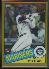 Kyle Lewis 2020 Topps Chrome 35th Anniversary 1985 Gold Refractor RC ROOKIE /50