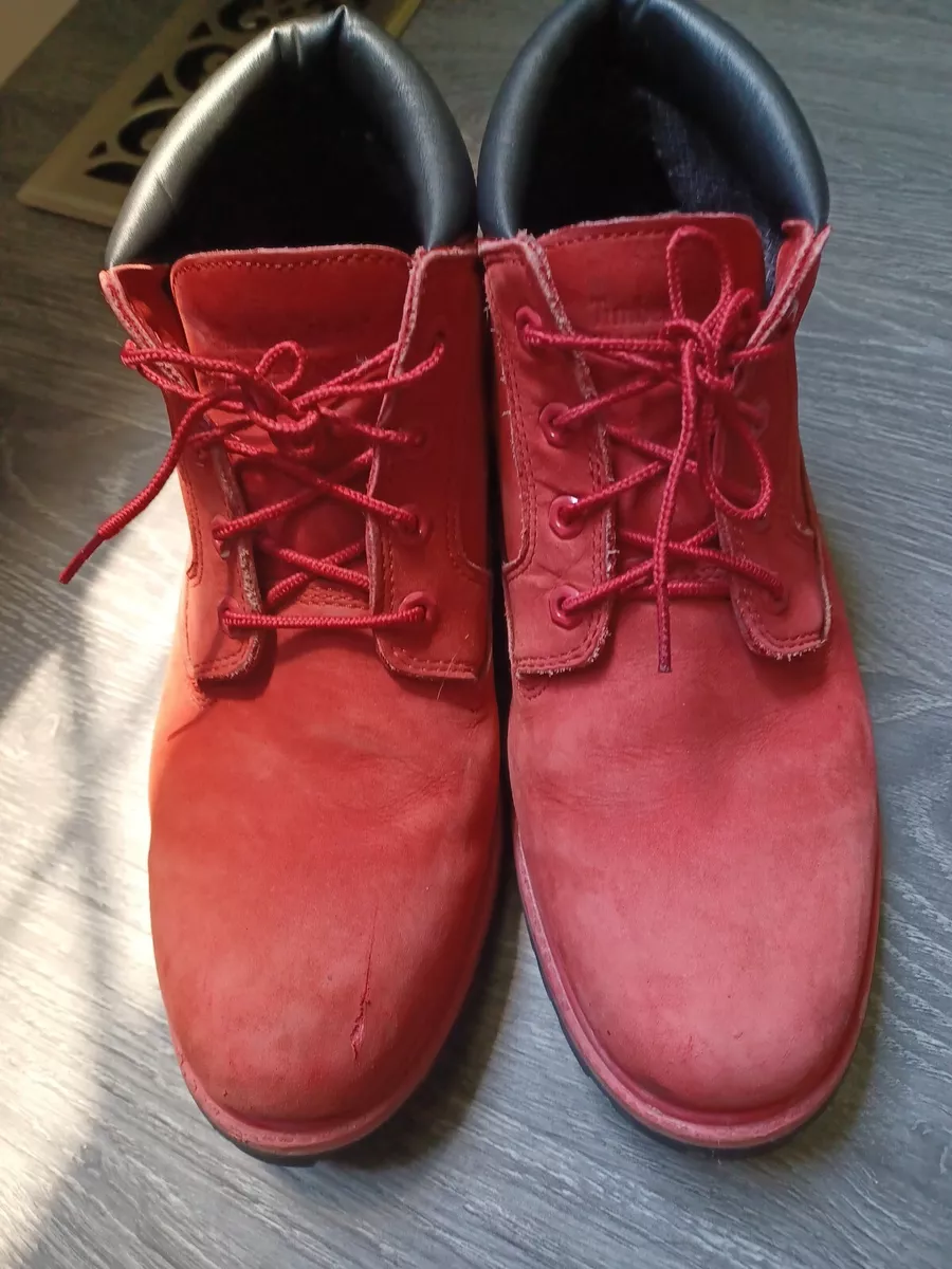 Timberland chukka clearance red