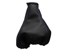 Hellblau Faden Echtleder Schaltmanschette Schaltsack Für OPEL CALIBRA 1990-1997