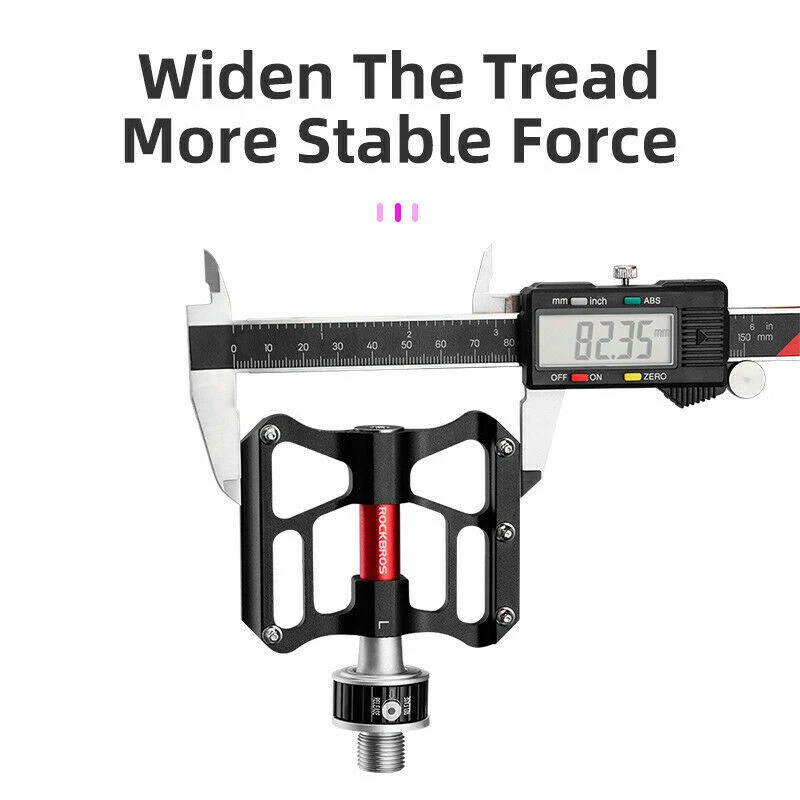 Road MTB Bike Pedals Non-slip Quick Release CNC Rainproof Seal Bearings Widened - Image 4 of 4