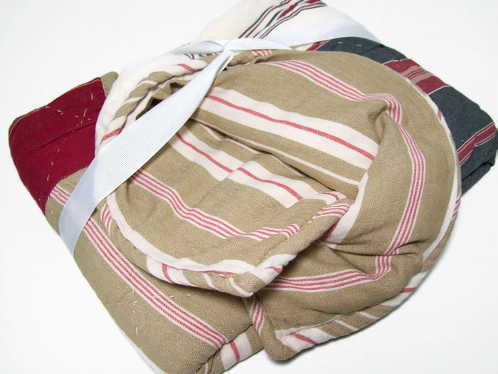 Pottery Barn Multi Color Stripe Patchwork Quilted Standard Pillow Cover Sham New - Image 3 of 3