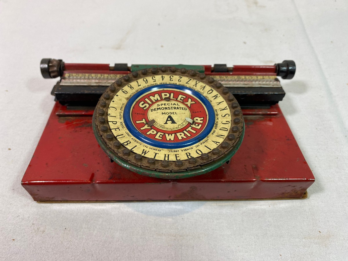 Toy Jouet machine à écrire simplex Typewriter Modèle 100 Début