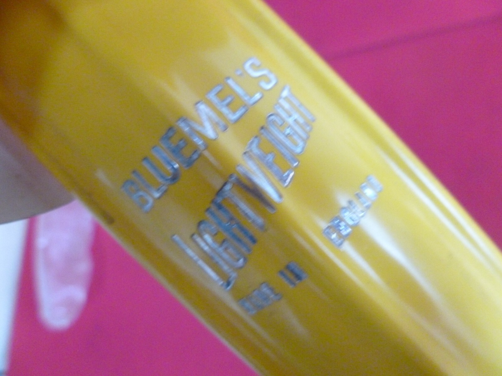 NOS BLUEMELS LIGHTWEIGHT YELLOW PLASTIC VINTAGE ROAD BIKE MUDGUARDS