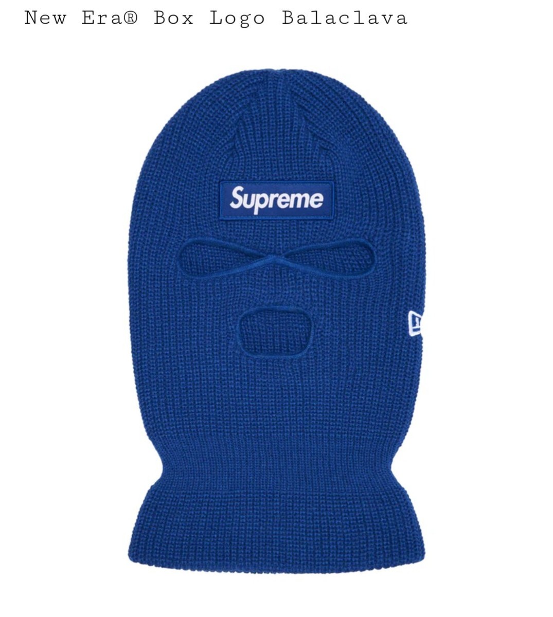 Supreme New Era Box Logo Balaclava FW24 Blue | eBay