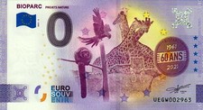 Zero Euro Note - 0 Euro - Bioparc - Projets Nature 2021 - 3 Anniversary