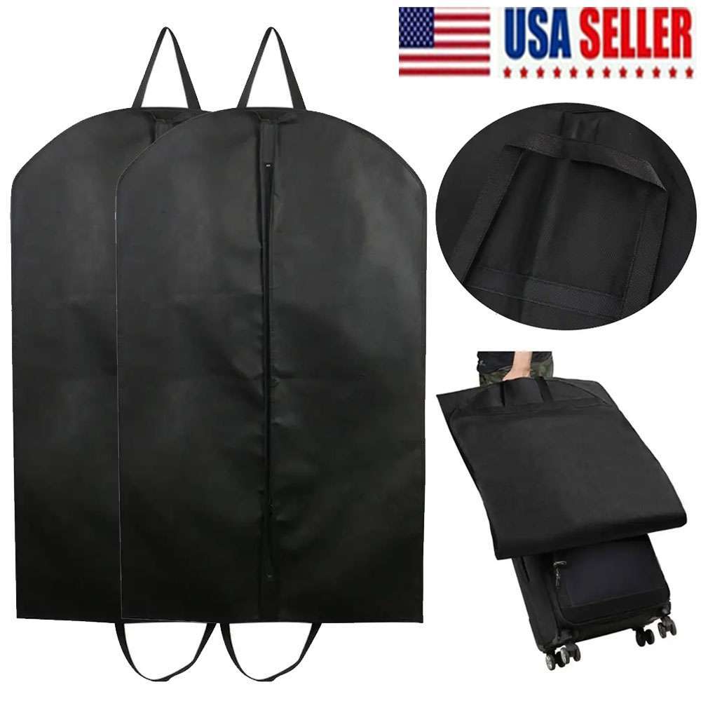 2 Pack Suit Travel Bag Garment Bag Long Dress For Hanging Clothes Carrier Cover | eBay 2 Pack Suit Travel Bag Garment Bag Long Dress For Hanging Clothes Carrier Cover | eBay