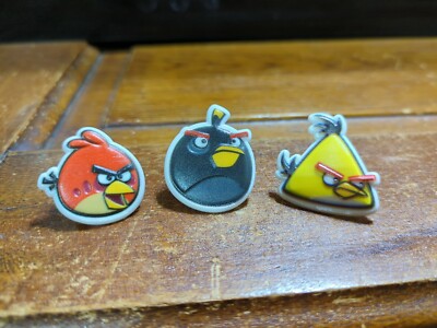 Angry Birds Cupcake Rings; Angry Birds Rings Party Favors or cake decor ...