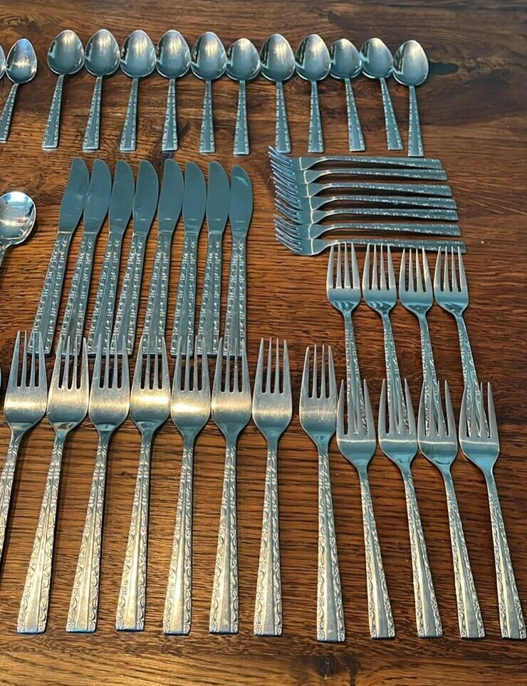 Vintage Rare Oxford Hall OXH99 Stainless Flatware 61 pieces