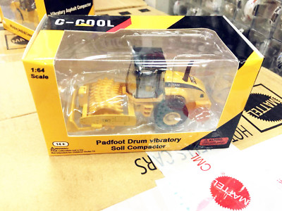 1/64 Construction vehicles Padfoot Drum Vibratory Soil Compactor C-COOL Model