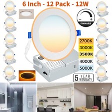 6 Inch 5CCT LED Recessed Lighting with Night Light 2700K/3000K/3500K/4000K/5000K
