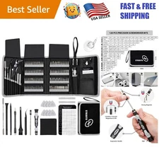 Versatile 142-Piece Screwdriver Set - Magnetic Kit for PC, Mac & Console Repairs