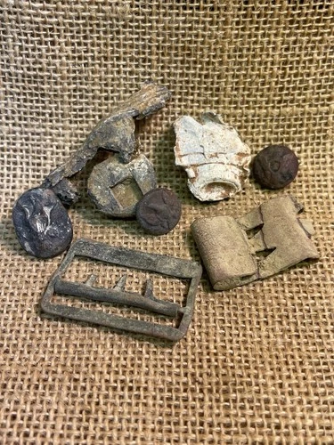 Dug Civil War Relic Grouping Borman Fuse Buttons High Impact Bullet North Ga