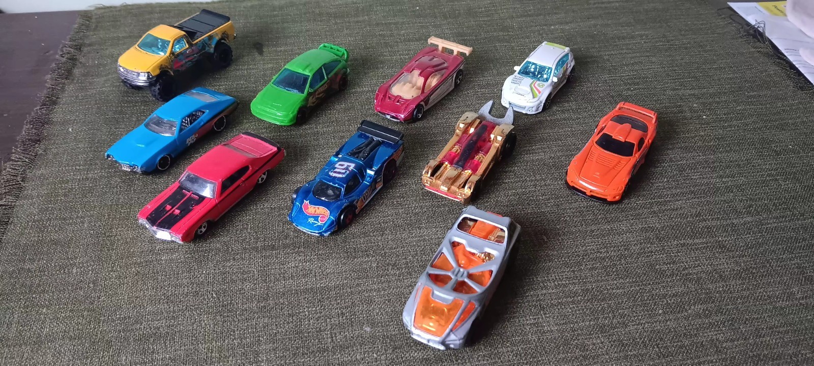 Hot Wheels lotto 10 auto die-cast multicolore metallo/plastica 3-4 anni
