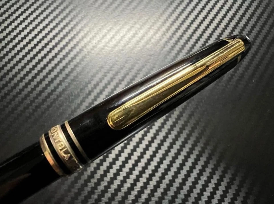 Caneta-tinteiro Montblanc polo 144 EF núcleo de ebonita ouro completo #e84922 - Imagem 3 de 4