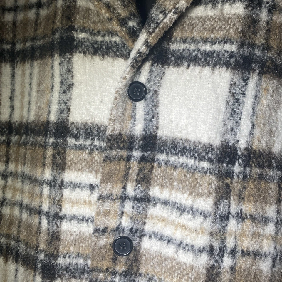 Abrigo Forever 21 Hombre Talla Grande Multicolor Avena Cuadros Nuevo Foto 2 de 4