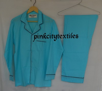 Size 2XL Solid Plain 100%Cotton Unisex Pajama Set TARRIF FREE 0% CHARGE PJ-35 *