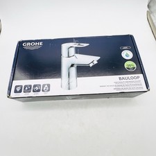 GROHE 23085001 Bauloop Single Hole Single-Handle S-Size Bathroom Faucet,No Drain