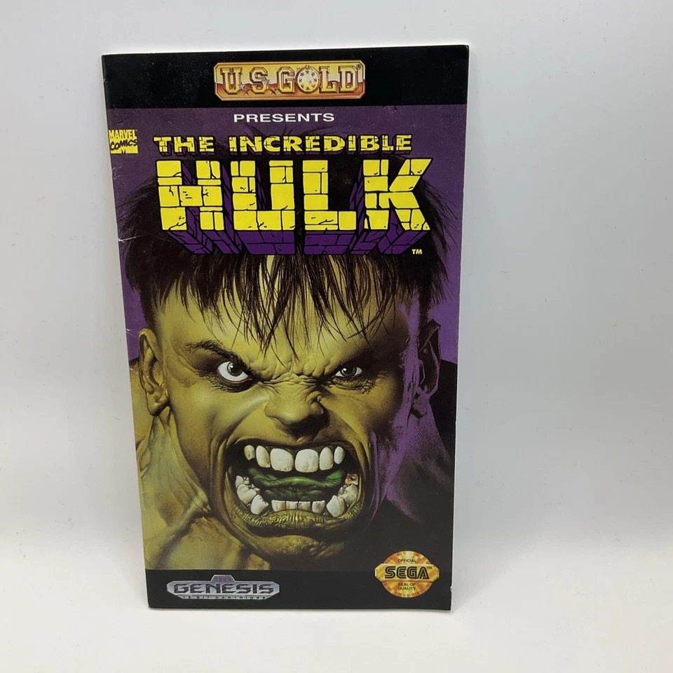 RARE SEGA Genesis 1994 Incredible HULK Temporary Tattoos w Game Manual- US Gold - Image 4 of 4