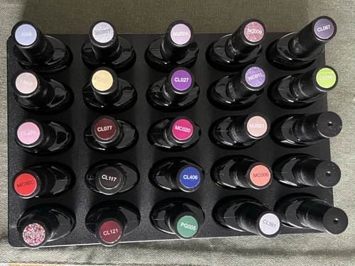 Lagunamoon 25pcs Gel Nail Polish Set Variety Rainbow Colours No Wipe Top Coat - Picture 11 of 14