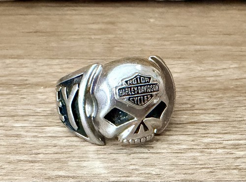 Harley-Davidson Men's MOD Stainless Steel Willie G Skull Ring SZ. 10 - Picture 1 of 7