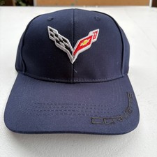 Chevrolet Corvette C7 Stingray Navy Blue Adjustable Baseball Cap Brass Buckle