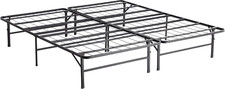 Metal Queen Folding Bed Frame - Sturdy, Space-Saving Design in Black