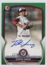 2023 Bowman Paper Prospect Green Border 74/99 Dustin Saenz #PPA-DS Auto 2x4