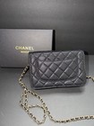 Chanel beaute makeup bag cosmetic VIP quilted leather Wallet On Chain Purse — photo 4