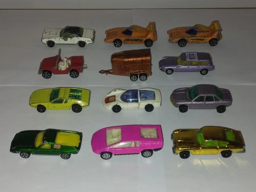 LOT OF 12 VTG 1970s CORGI JUNIORS WHIZZWHEELS, ROCKETS MODELS. FAIR-EXCELLENT