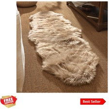 Ashler Faux Fur Rug, Fluffy Shaggy Area Rug Ultra Soft 2 x 6 Feet Sheepskin F...