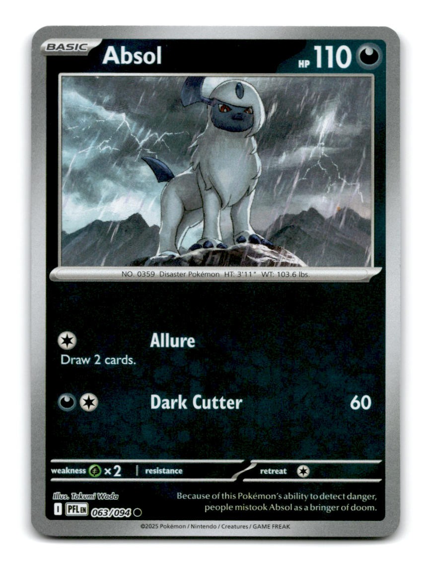 Absol 063/094 Phantasmal Flames Pokemon Reverse Holo ~A18-171