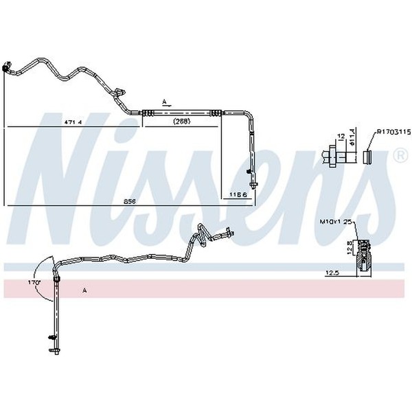 Nissens 844832 Hochdruckleitung, Klimaanlage-image