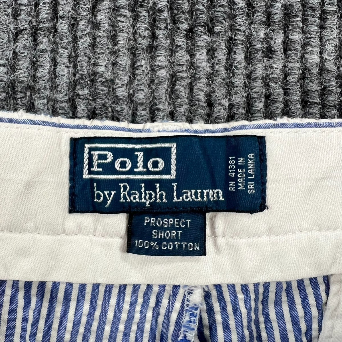 Polo Ralph Lauren Prospect Shorts Mens 33 Blue Striped Seersucker