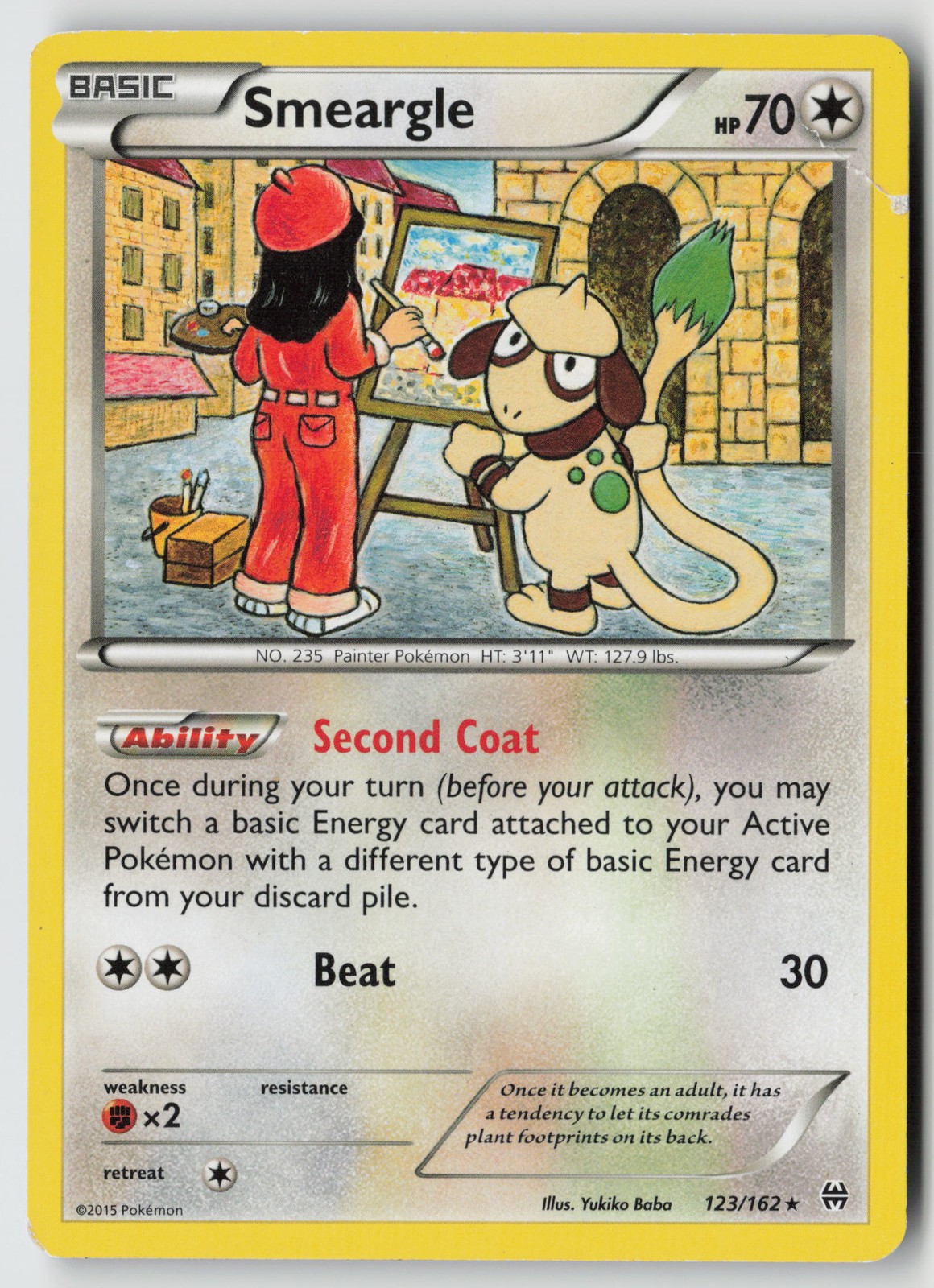 Smeargle Pokemon XY - BREAKthrough 123/162 Normal