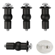 4 Pack Toilet Hinge Bolts, Universal Rubber Expansion Seat Cover Screws for Top