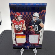 Panini Illusions Rookie Idols Dual Memorabilia Travis Kelce Brock Bowers RI-KB