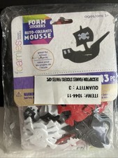 Foamies Brand Marque Pirates Foam Stickers 43 PC Auto-Collants Mousse 3pk NEW