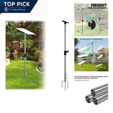 Starlink Gen 3 Pole Mount Kit Stainless Steel Ground Stand Adjustable 4.6ft