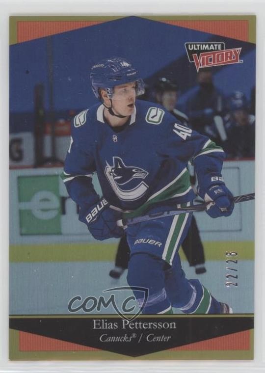 2020 Upper Deck Extended Series Ultimate Victory Gold /25 Elias Pettersson 2o7