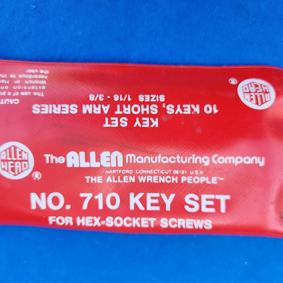 Allen 10-Piece No. 710 Hex Key Set in Pouch SAE  1/16" to 3/8" - new - Image 4 of 4