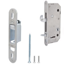 Andersen 2-Panel Sliding Patio Door Lock and Receiver Kit Replacement Silver