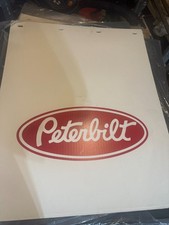 Peterbilt Semi Truck Mud Flaps 24 X 30 White Red Poly Pair Heavy Duty New Peterbilt Semi Truck Mud Flaps 24 X 30 White Red Poly Pair Heavy Duty New