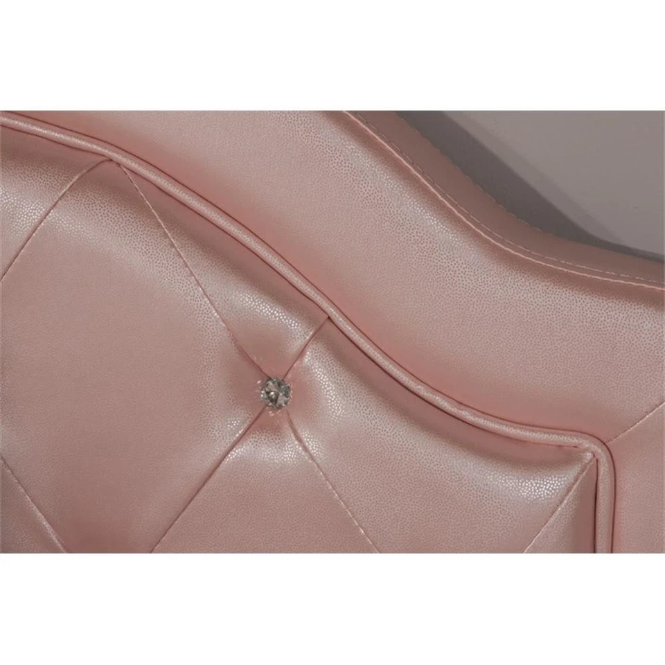 Cabecero Hillsdale Furniture Karley completo de cuero sintético rosa Foto 3 de 4
