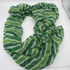 Multi Greens & White Gauzy Women's INFINITY SCARF