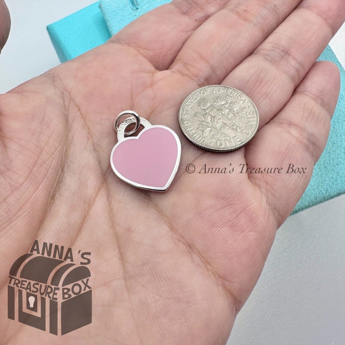 Tiffany & Co. ピンク ハート型ネームタグ Tiffany & Co. 925 Silver SMALL Pink Enamel RTT Heart Tag (box