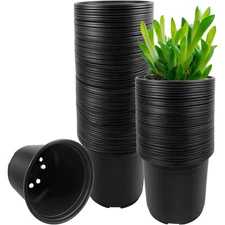 100 Pack Nursery Pots, 4 Inch Nursery Pot for Plants, Plastic Plant Pots