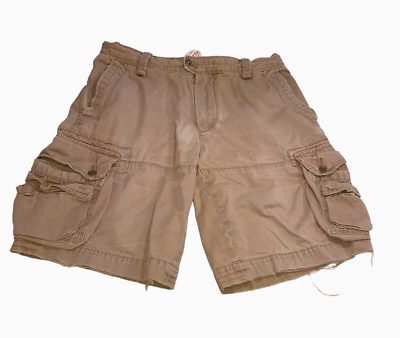00s POLO RALPH LAUREN cargo shorts 襤褸 VINTAGE Polo Ralph Lauren Cargo Shorts Tan Distressed Sz 32 waist