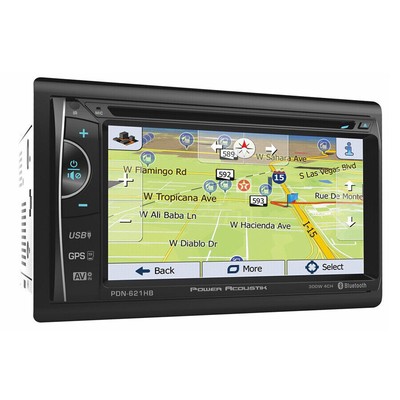 Power Acoustik PDN-621HB Double DIN CD/DVD Player 6.2'' GPS Navigation Bluetooth
